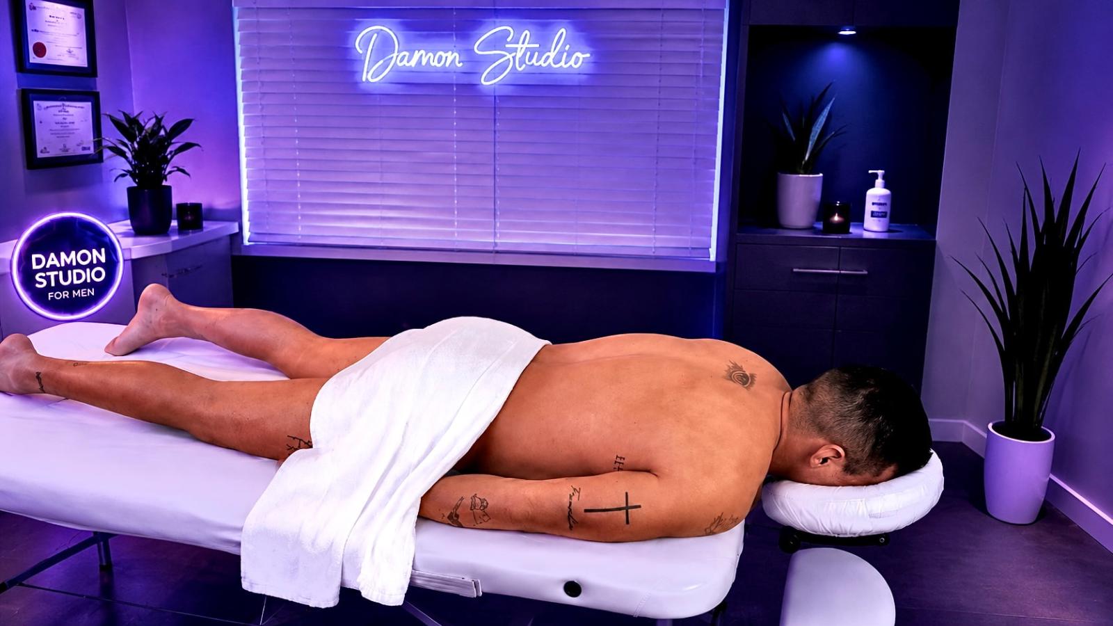 Full body massage for men at Damon Spa Studio for Men - a private Vancouver men’s wellness spa and massage studio near Davie Village and English Bay.