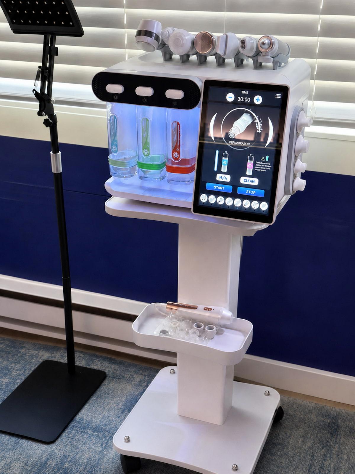 Hydro-facial technology for men’s facials and skincare treatments in Vancouver West End near Davie Village and English Bay.