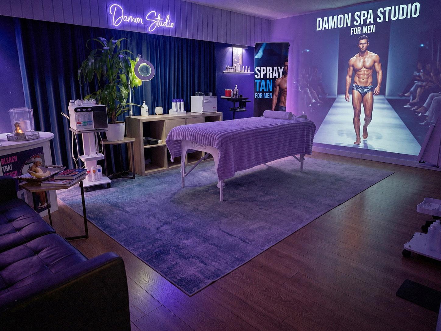 Private men’s massage, facial, waxing for men room at Damon Spa Studio For Men in Vancouver West End